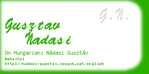 gusztav nadasi business card
