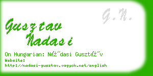 gusztav nadasi business card